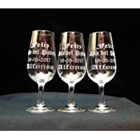 Vasos Catavinos Grabados y personalizados con Texto- Dibujo- Logo (6 Unidades)
